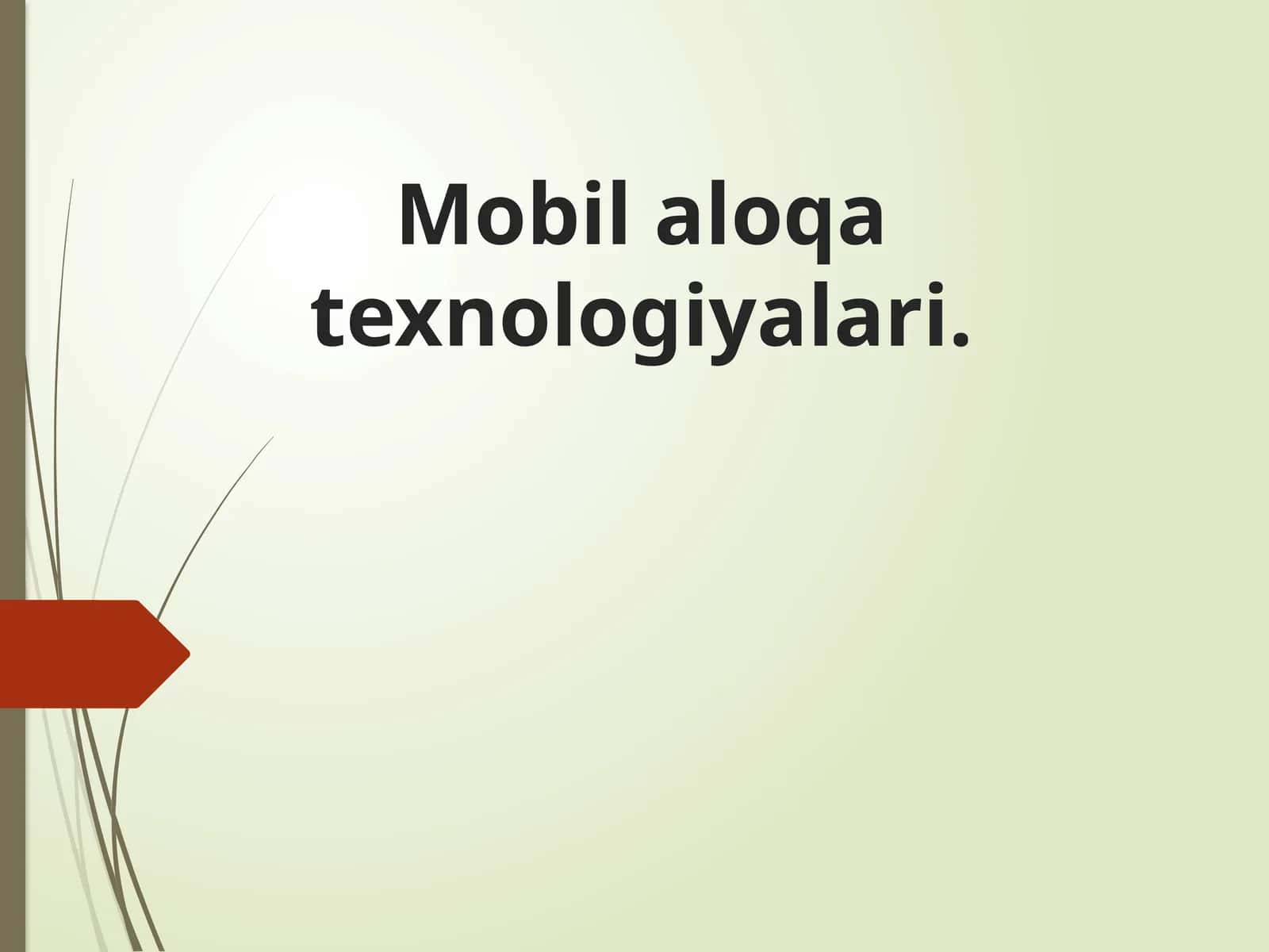 Mobilaloqatexnologiyalari