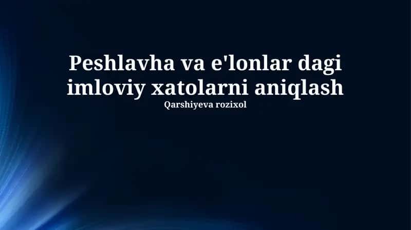 E'lon va Nashrlardagi Imlo Xatolarni Aniqlash