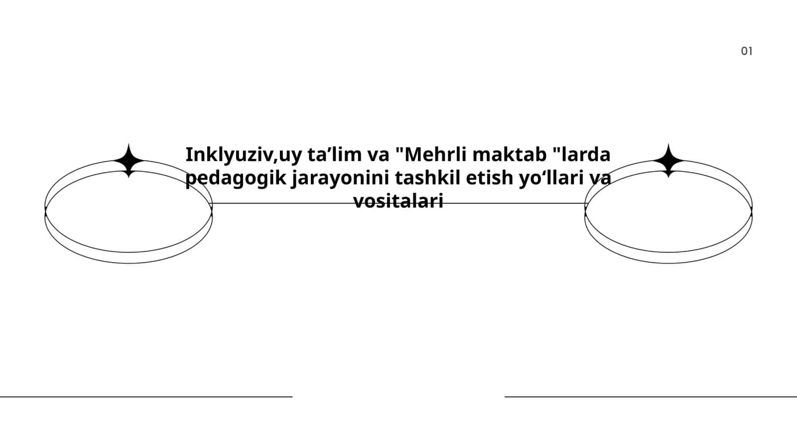 Inklyuziv,uy taʼlim va "Mehrli maktab "larda pedagogik jarayonini tashkil etish yoʻllari va vositalari