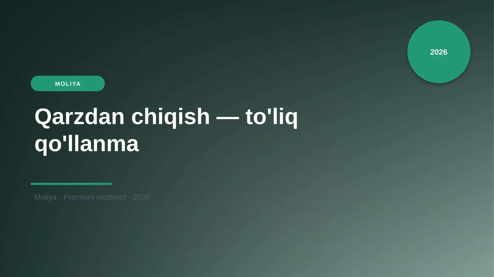 Qarzdan chiqish — to'liq qo'llanma