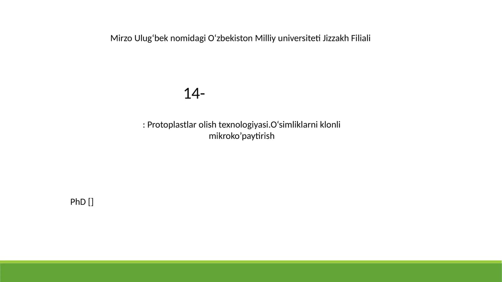 O‘simliklarni klonli mikroko’paytirish