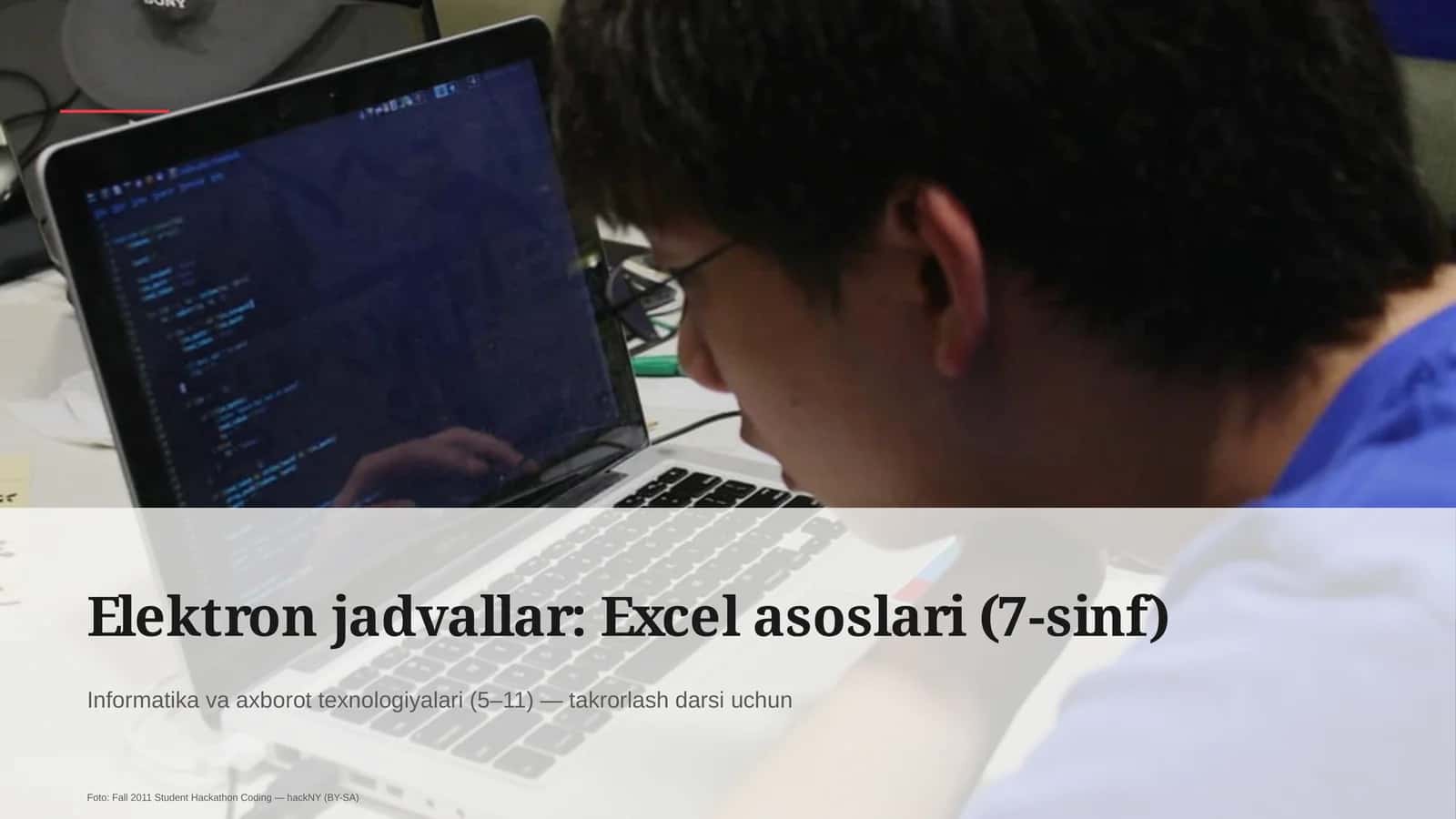 Elektron jadvallar: Excel asoslari (7-sinf)