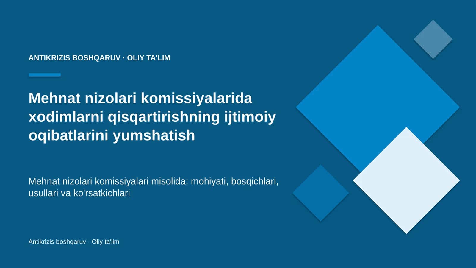 mehnat nizolari komissiyalarida xodimlarni qisqartirishning ijtimoiy oqibatlarini yumshatish 8449