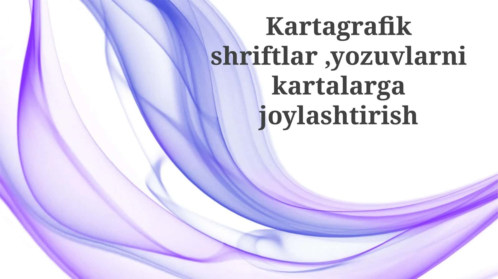 Kartagrafikshriftlar,yozuvlarnikartalargajoylashtirish