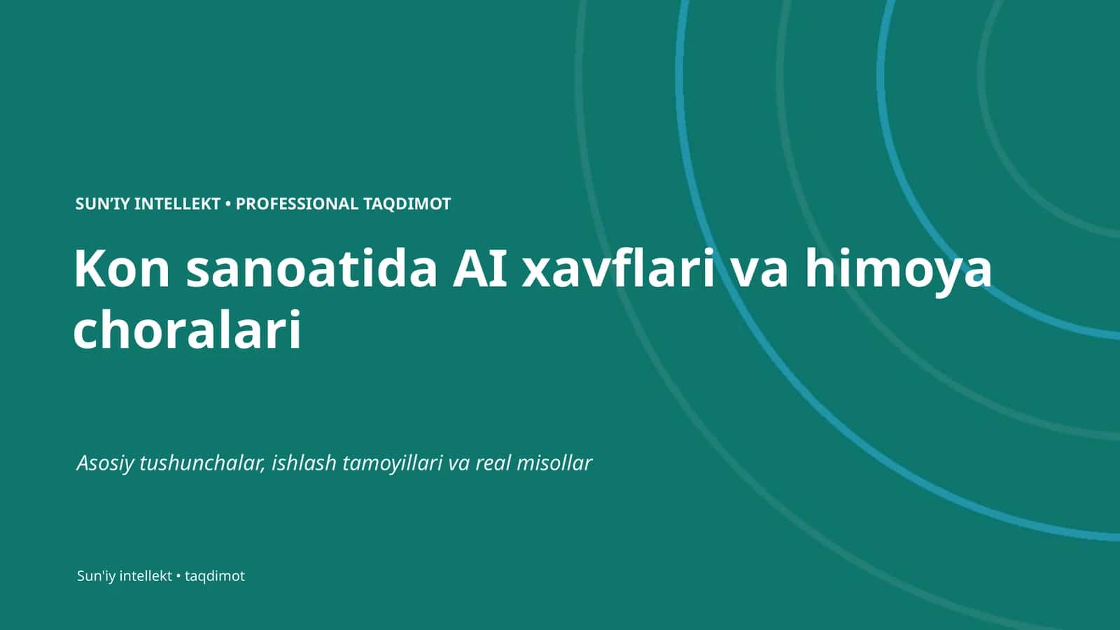 SUNʼIY INTELLEKT • PROFESSIONAL TAQDIMOT