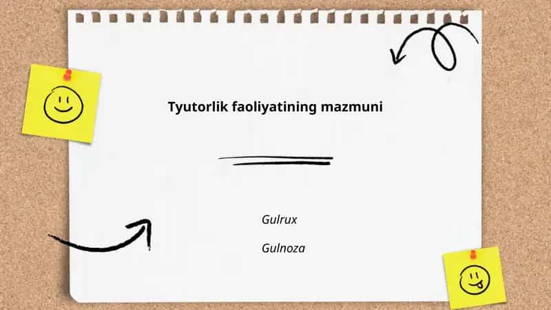 Tyutorlik faoliyatining mazmuni