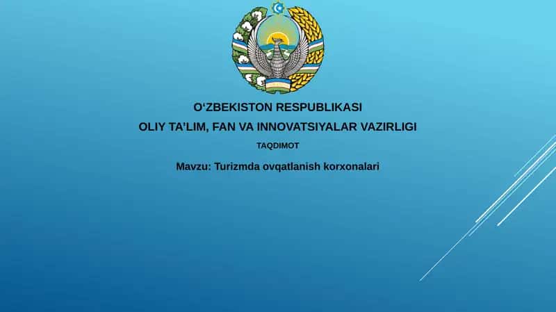 Turizmda ovqatlanish korxonalari