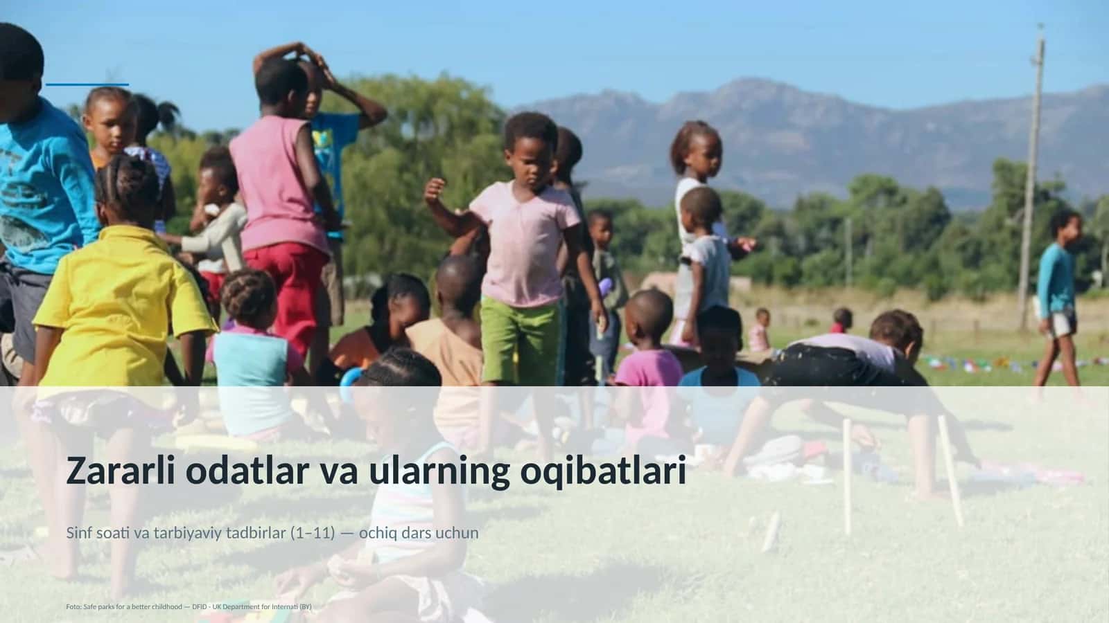 Zararli odatlar va ularning oqibatlari