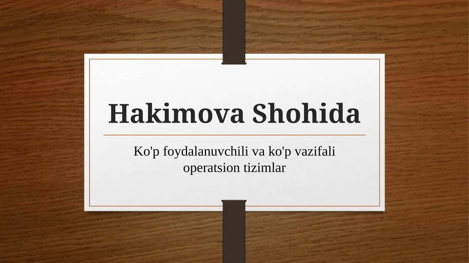 Ko'pFoydalanuvchiliOperatsionTizimlar