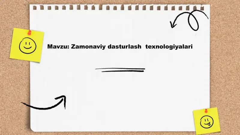 Zamonaviy dasturlash texnologiyalari
