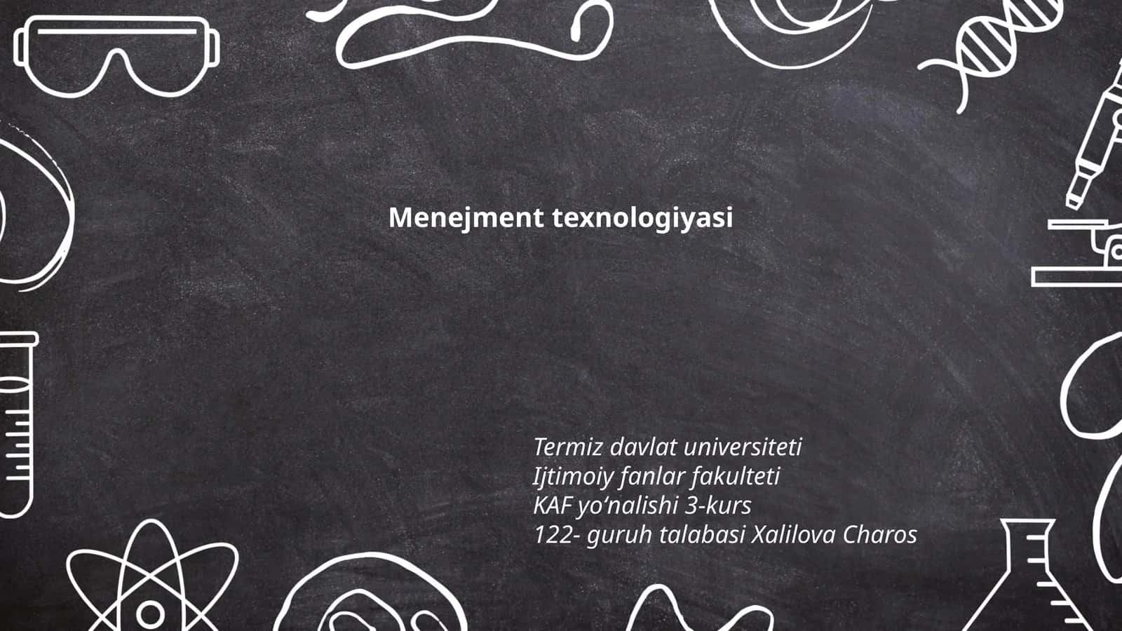Menejment texnologiyasi