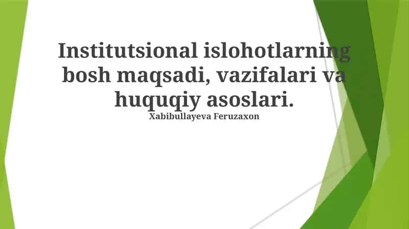 Ислоҳотларнинг барқарорлигини ошириш