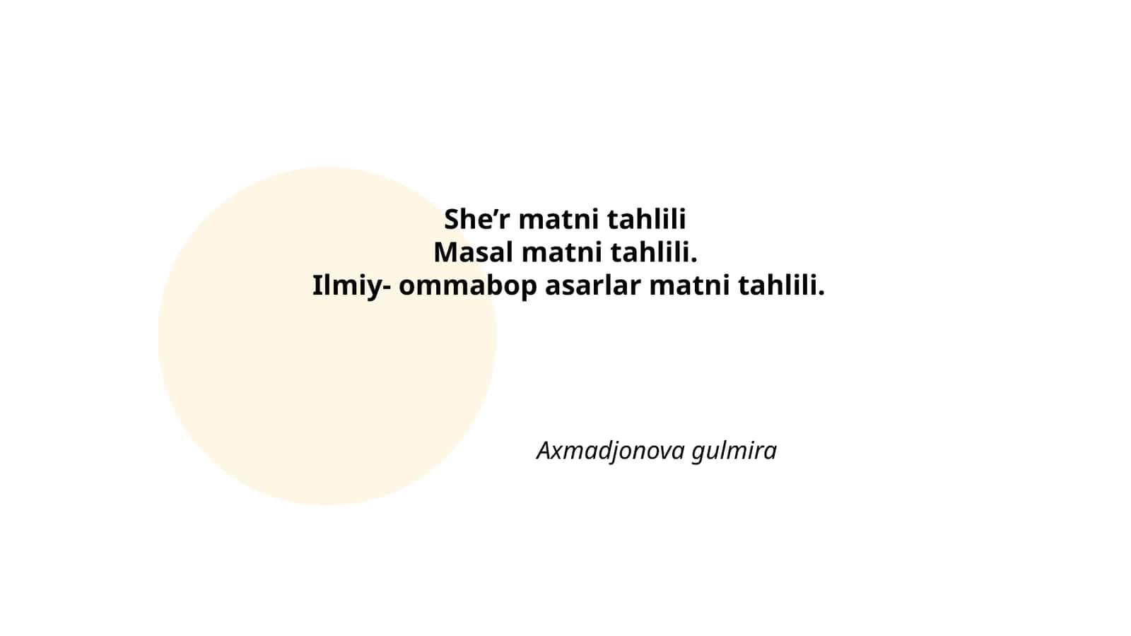 She’r matni tahlili