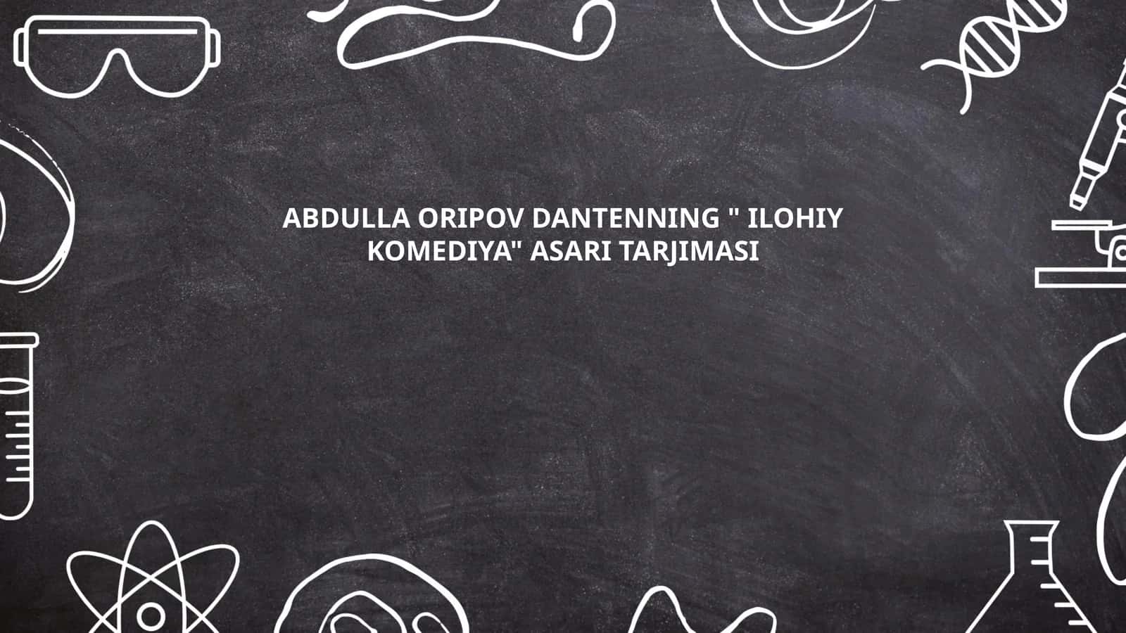ILOHIY KOMEDIYA ASARI TARJIMASI