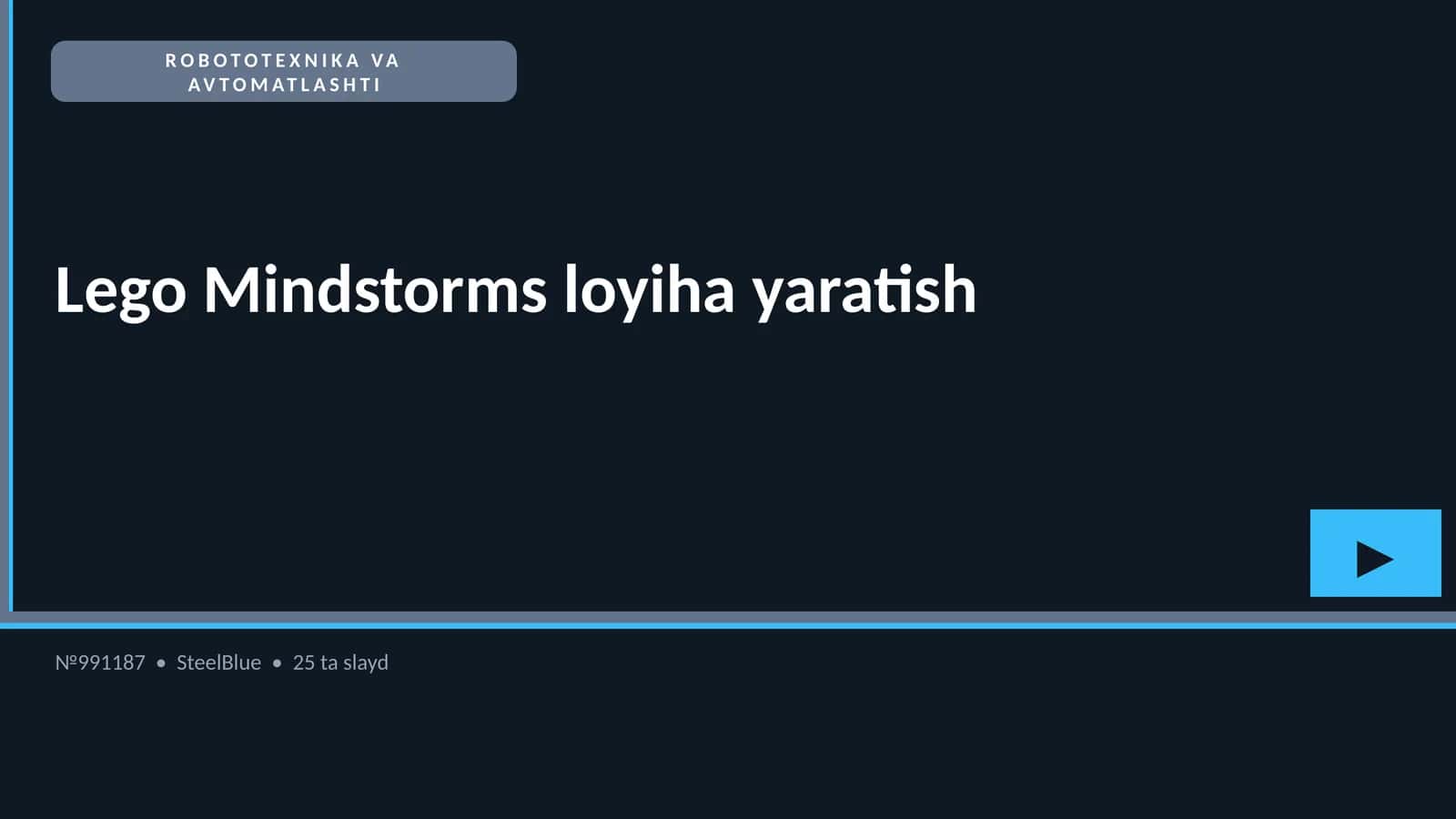 Lego Mindstorms loyiha yaratish