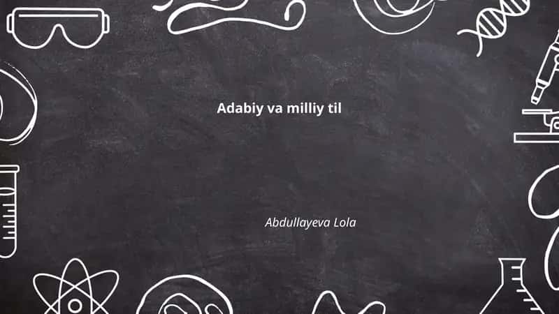 Adabiy va milliy til
