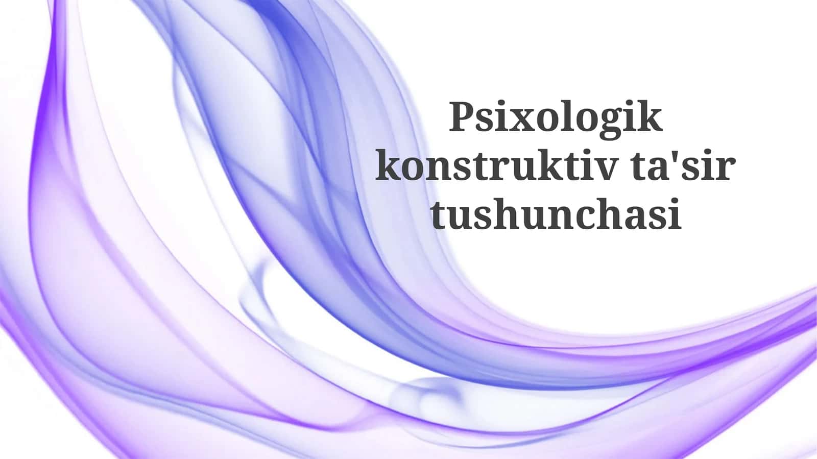 Psixologik konstruktiv ta'sir