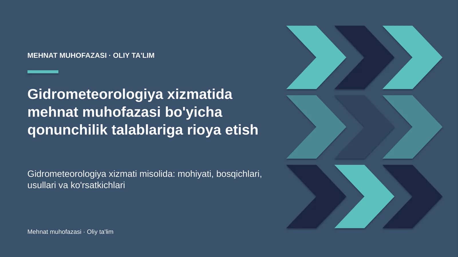 gidrometeorologiya xizmatida mehnat muhofazasi bo'yicha qonunchilik talablariga rioya etish 4403