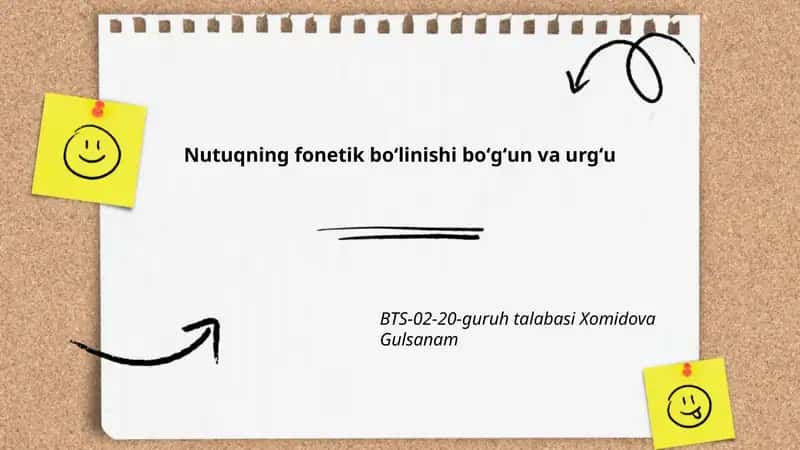 Nutuqning fonetik boʻlinishi boʻgʻun va urgʻu