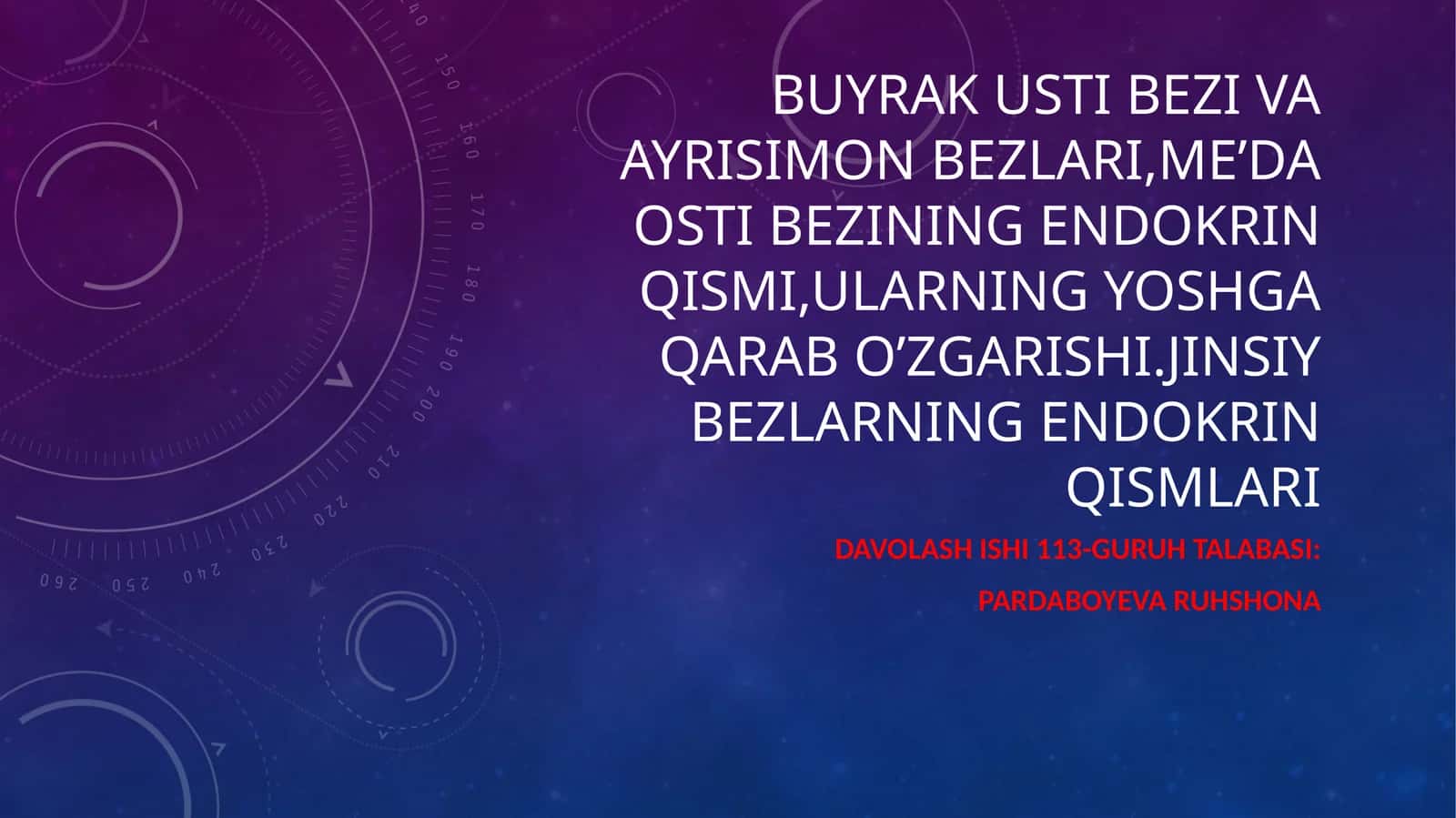 Buyrak ustibezining endokrin qismi