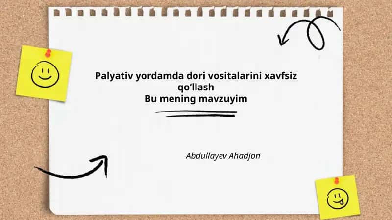 Palyativ yordamda dori vositalarini xavfsiz qoʻllash