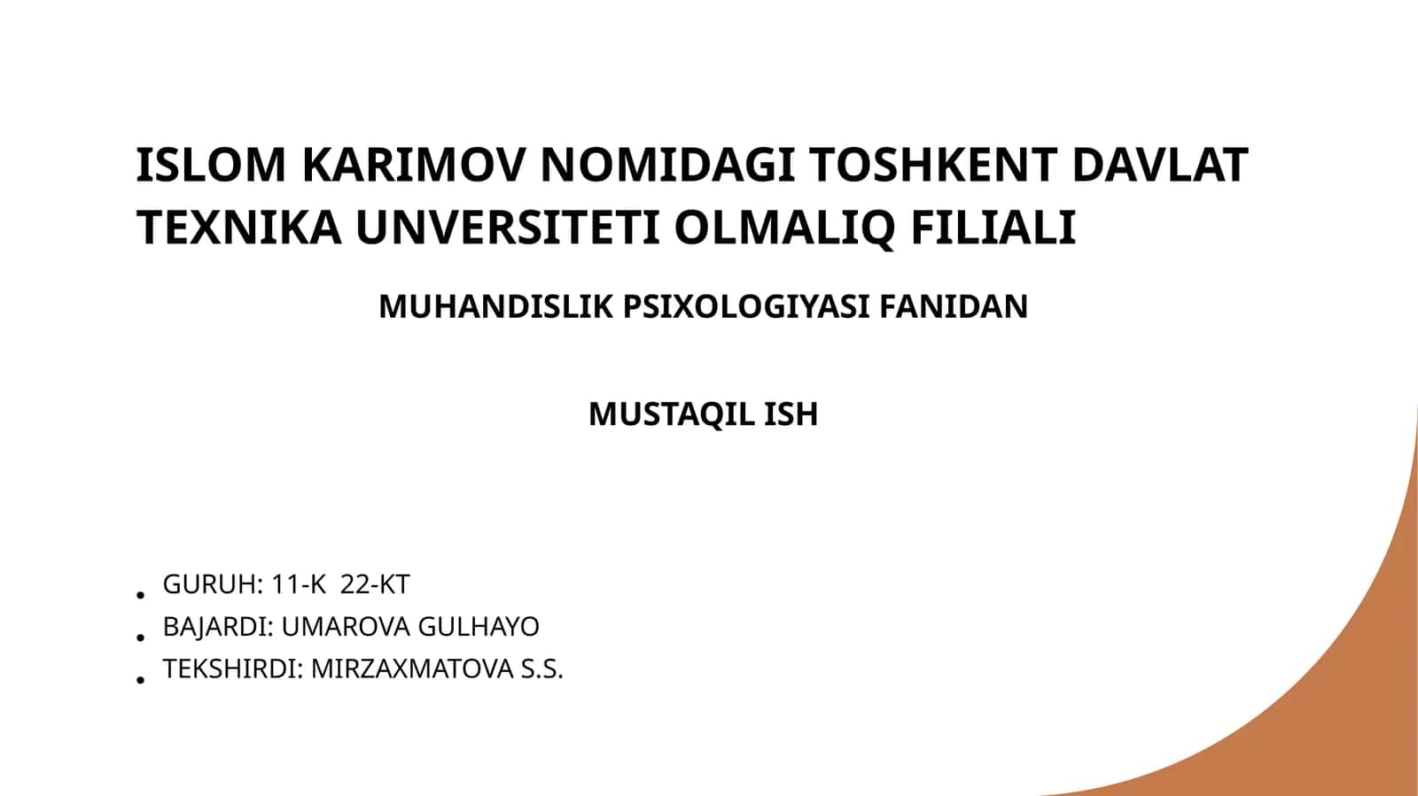 Antropometrik xususiyatlarning tasnifi