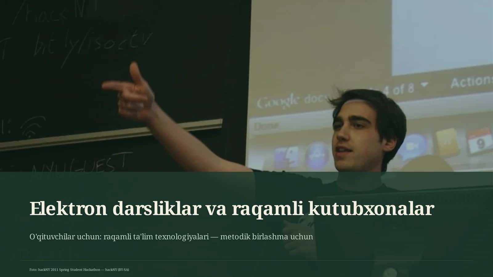 Elektron darsliklar va raqamli kutubxonalar