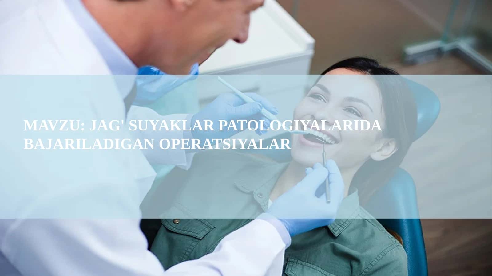 JAG' SUYAKLAR PATOLOGIYALARIDA BAJARILADIGAN OPERATSIYALAR
