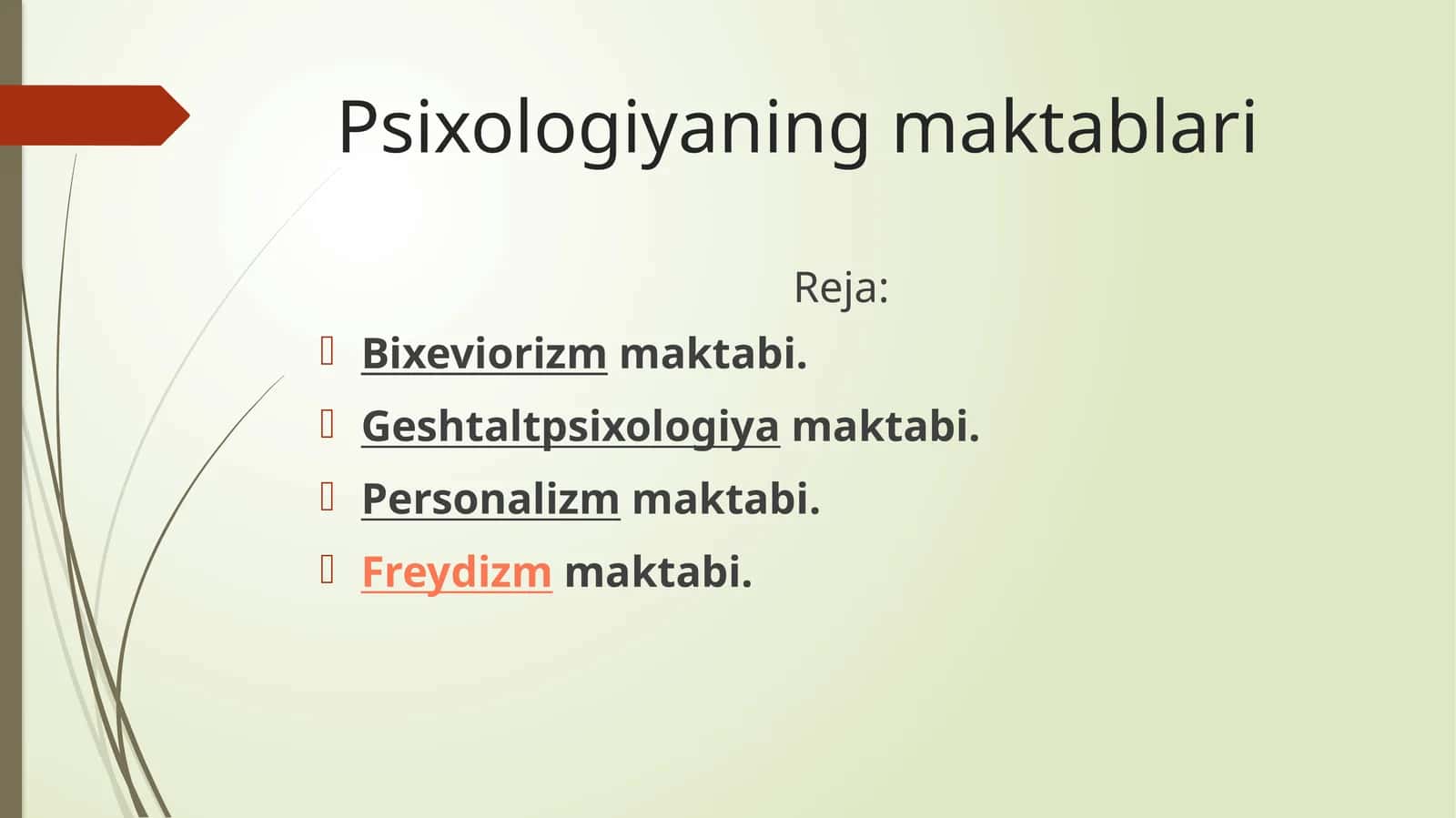 Psixologiyaning maktablari