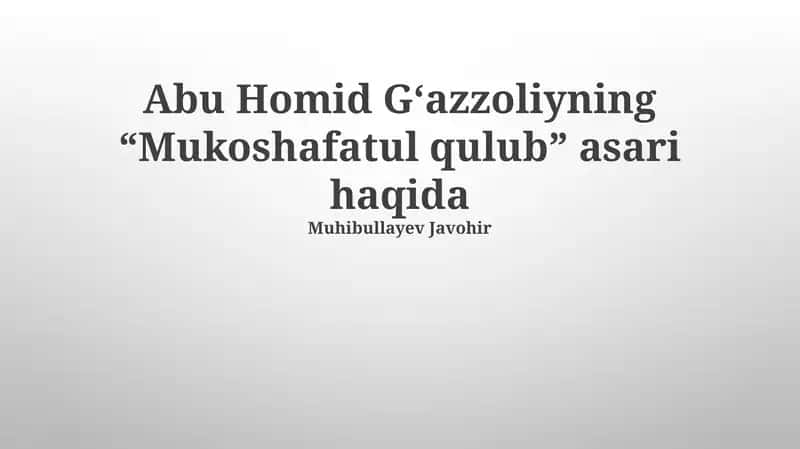 Mukoshafatul qulub