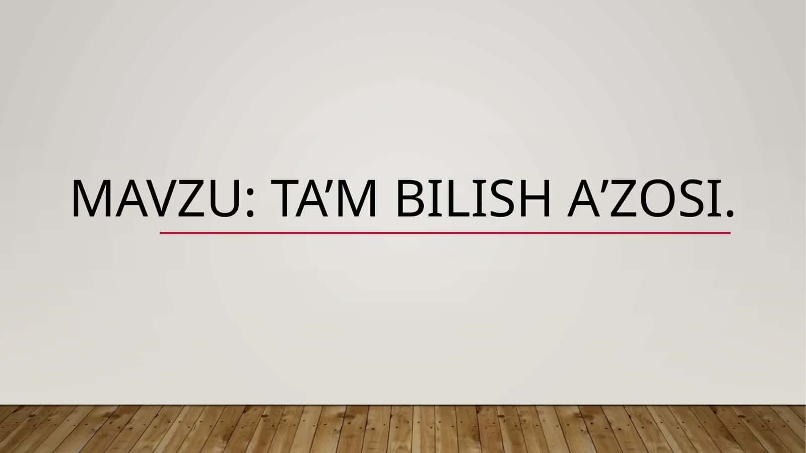 Ta’m bilish aʼzosi