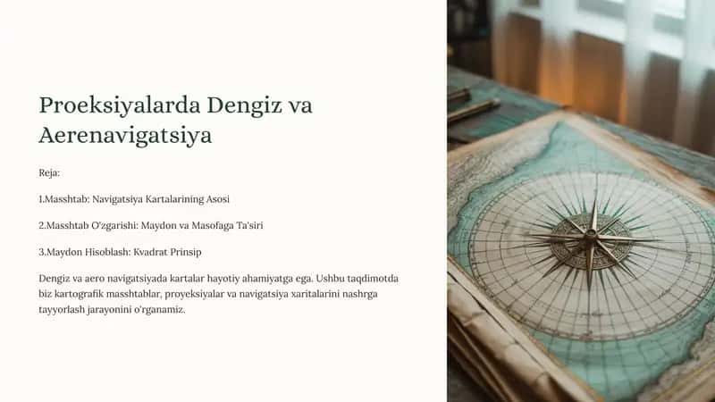 Proeksiyalarda Dengiz va Aerenavigatsiya