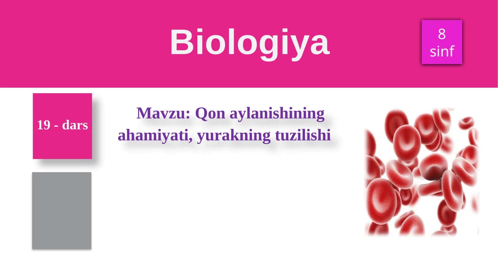 Biologiya Qonaylanishiningahamiyati,yurakningtuzilishi