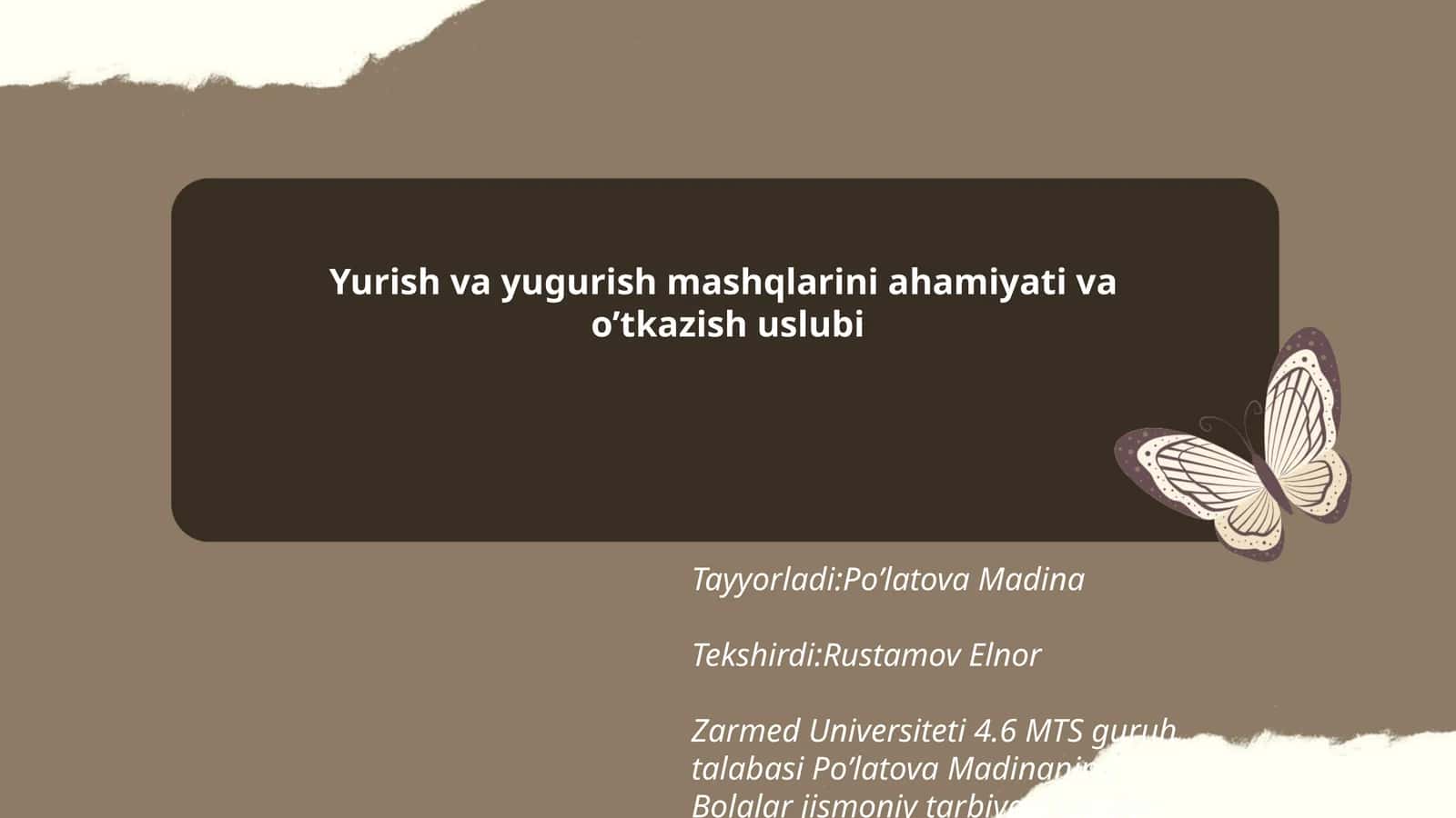 Yurish va yugurish mashqlarini ahamiyati va o’tkazish uslubi