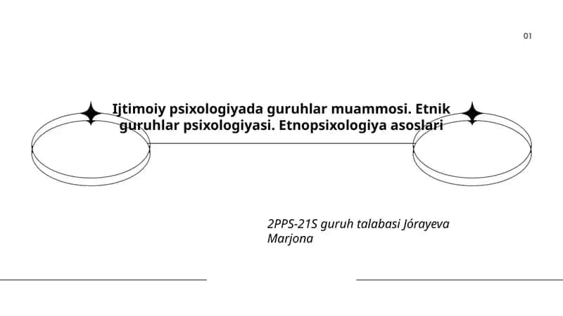Ijtimoiy psixologiyada guruhlar muammosi. Etnik guruhlar psixologiyasi. Etnopsixologiya asoslari