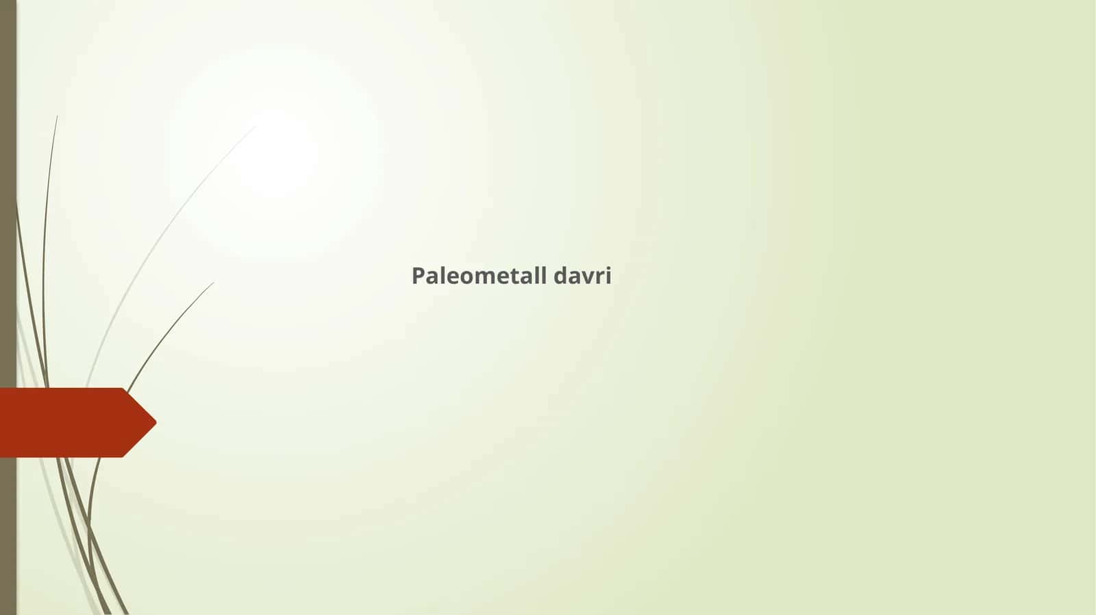 Paleometall davri