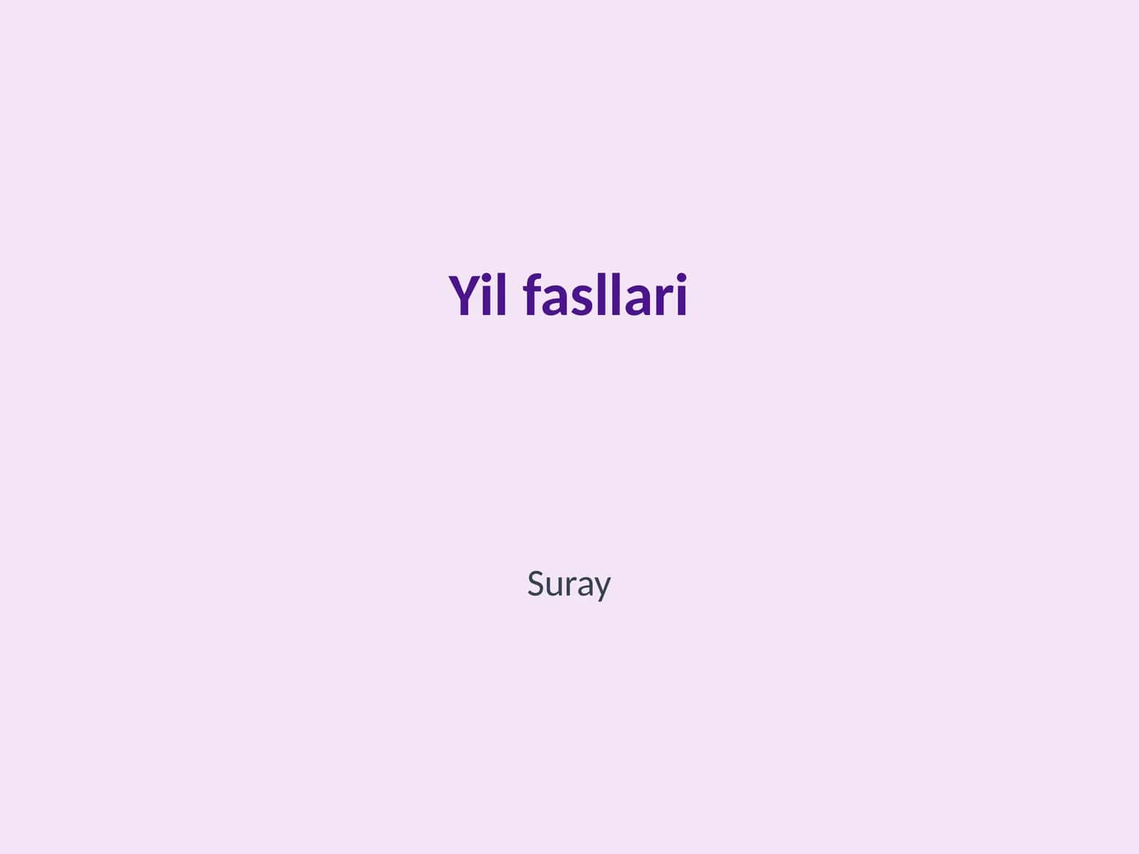 Yil fasllari