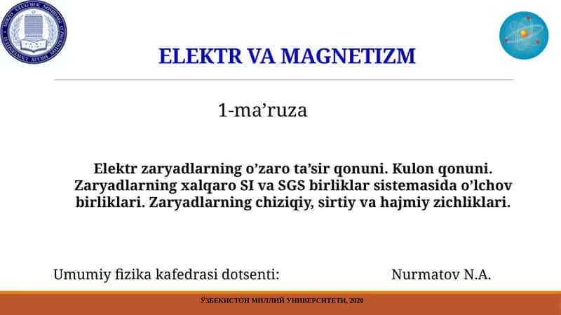 Elektr va magnetizm