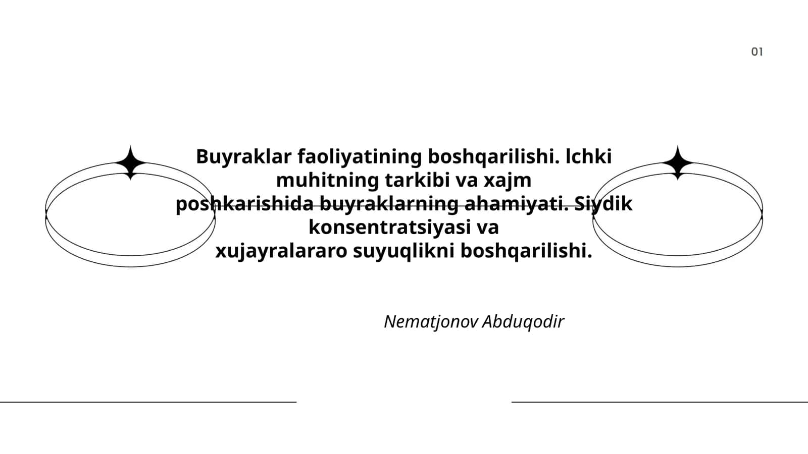 Buyraklar faoliyatining boshqarilishi