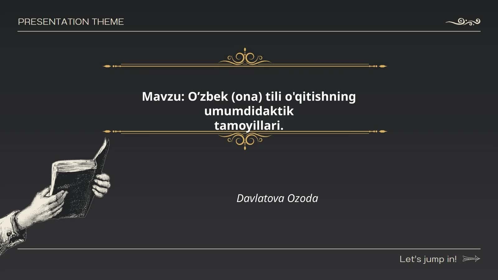 O'zbek (ona) tili o'qitishning umumdidaktik tamoyillari