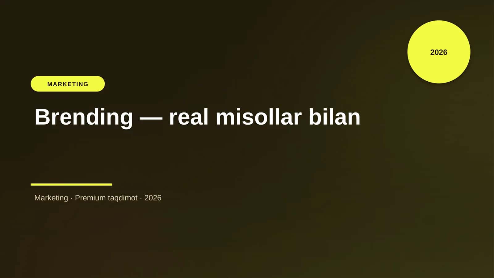 Brending — real misollar bilan