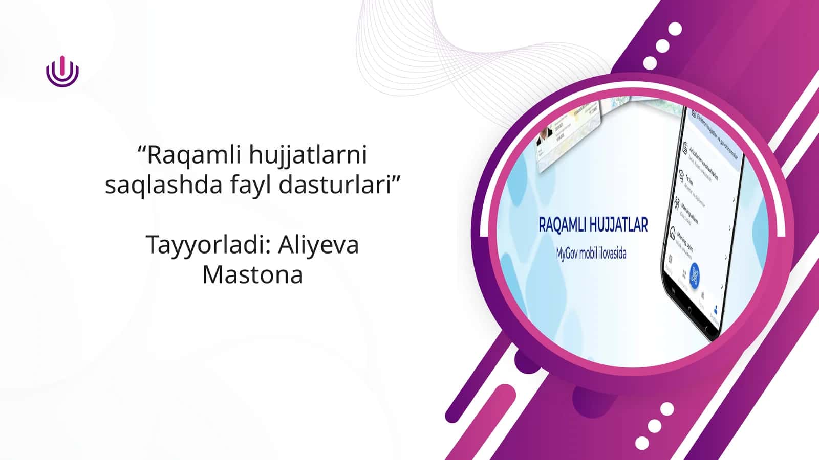 Raqamli hujjatlarni saqlashda fayl dasturlari
