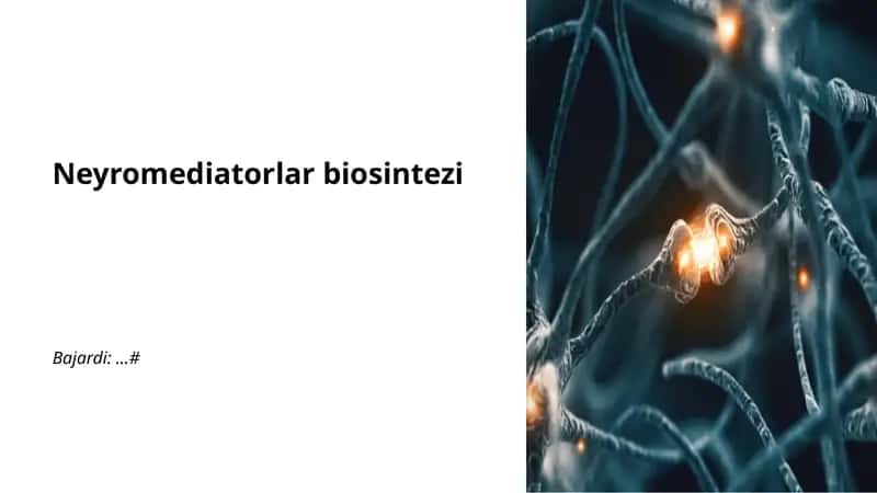 Neyromediatorlar biosintezi