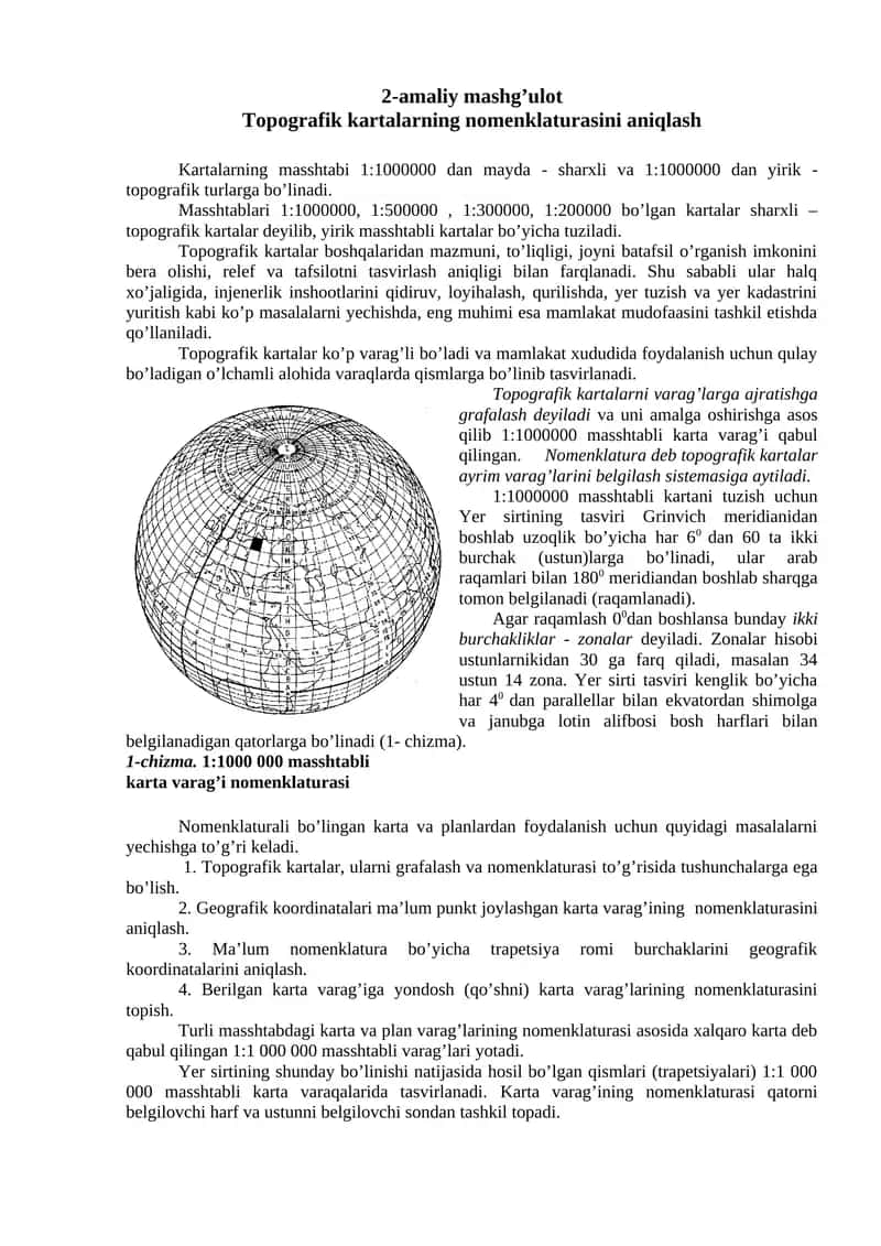Topografik kartalar