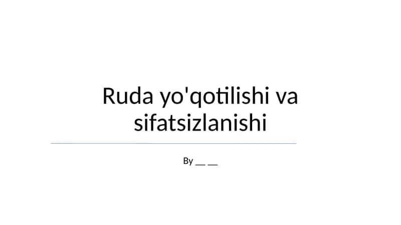 O'tloq yerlarning degradasiyasi sabablari