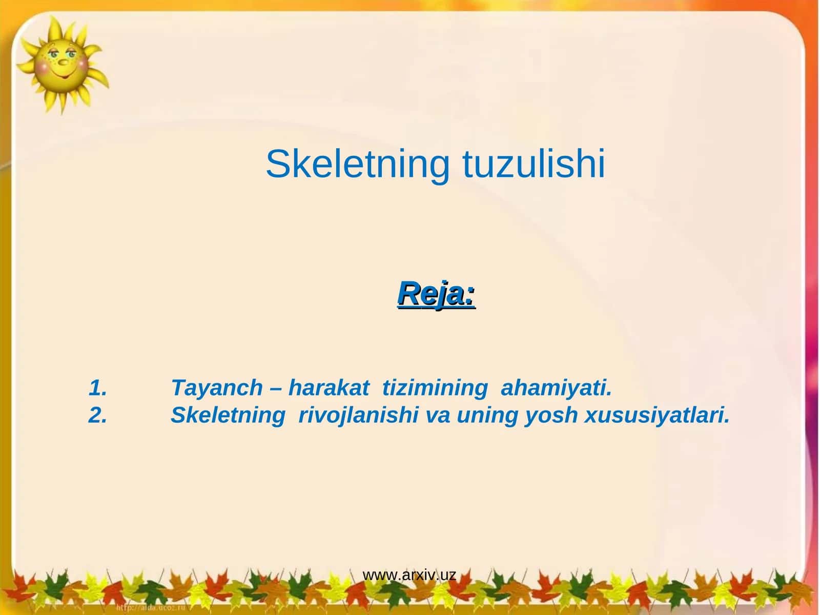 Skeletning tuzulishi