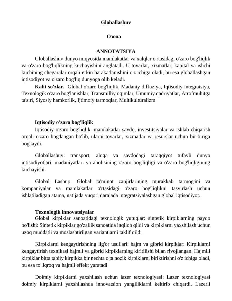 Globallashuv