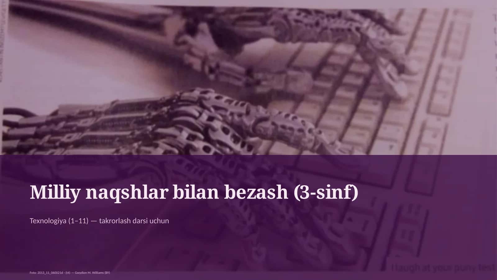 Milliy naqshlar bilan bezash (3-sinf)