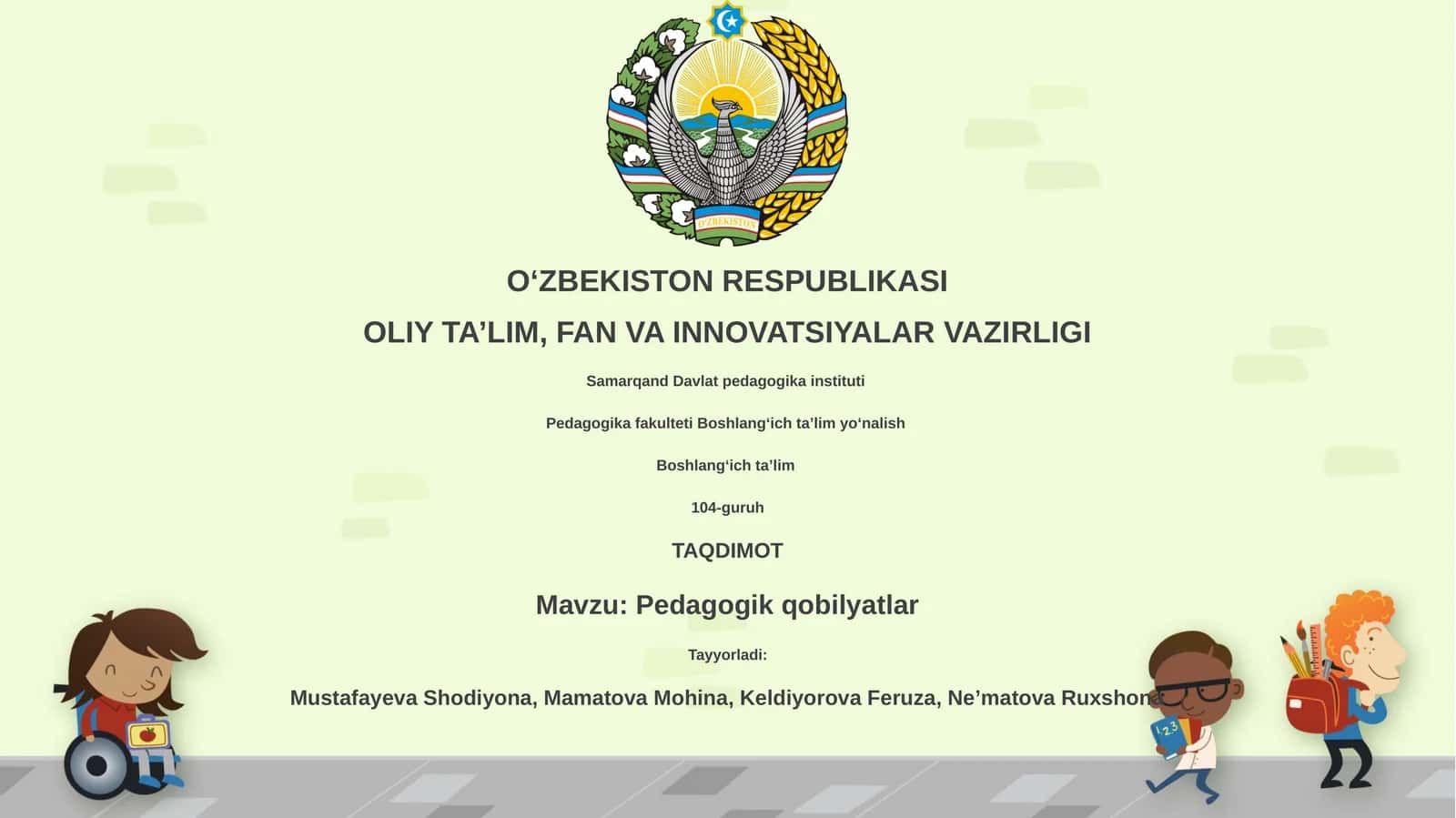 Pedagogik qobiliyatlar turlari va tarkibi