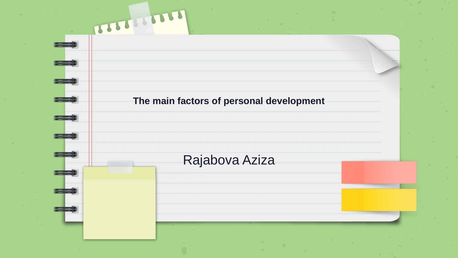 The main factors of personal development